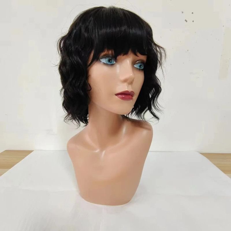 Hairporium Short Bob Body Wave Human Hair Wig with Bangs – Glueless Elegance for Black Women Hairporium 2 - Hairporium 