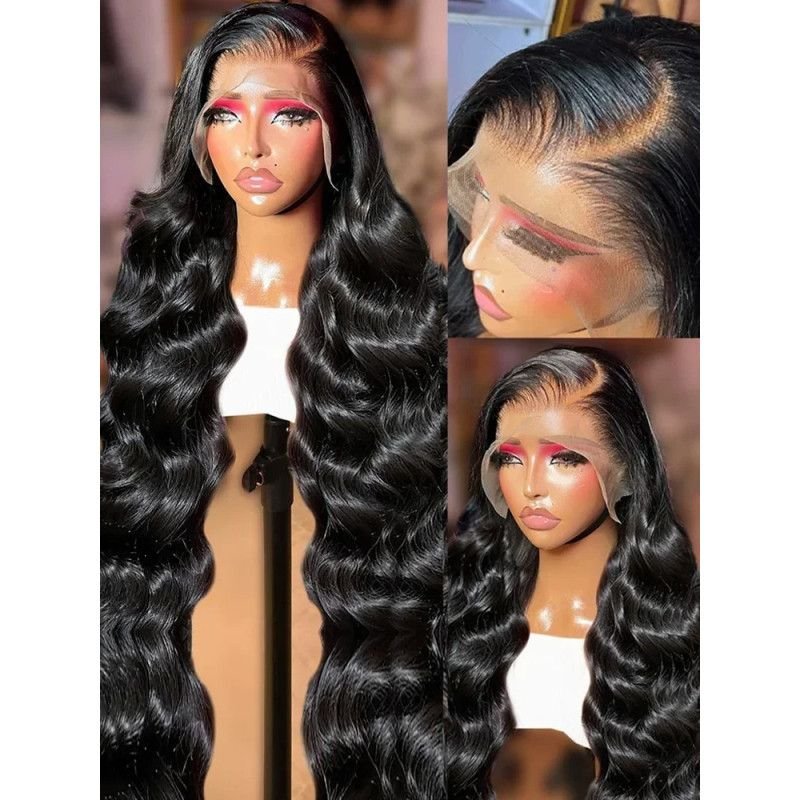 Hairporium 250% Density Body Wave Lace Wig - 13x6 HD Lace Frontal, 13x4 Transparent Lace, 100% Human Hair Loose Wave Wig Hairpor