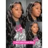 Hairporium 250% Density Body Wave Lace Wig - 13x6 HD Lace Frontal, 13x4 Transparent Lace, 100% Human Hair Loose Wave Wig Hairpor