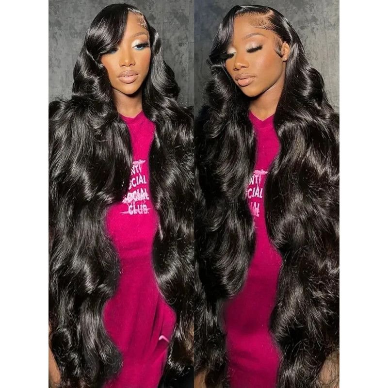 Hairporium 250% Density Body Wave Lace Wig - 13x6 HD Lace Frontal, 13x4 Transparent Lace, 100% Human Hair Loose Wave Wig Hairpor