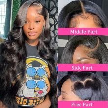 Hairporium Body Wave HD Lace Front Wig - 13x4 & 13x6 Transparent Lace, 180% Density Human Hair, 4x4 Closure Option Hairporium 4 