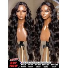 Hairporium Body Wave Human Hair Wig - 13x4 Lace Front & 4x4 Closure, Bleached Knots & Natural Hairline for Women Hairporium 1 - 