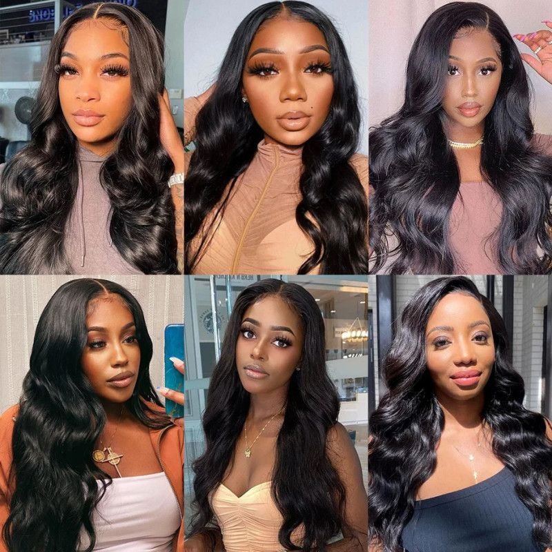 Hairporium Body Wave Human Hair Wig - 13x4 Lace Front & 4x4 Closure, Bleached Knots & Natural Hairline for Women Hairporium 2 - 