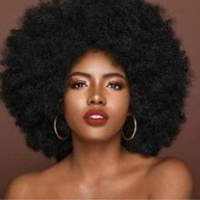 Short Afro Kinky Curly Human Hair Wig With Bangs Fluffy Natural Bob Wigs Brazilian Full Wigs Hairporium 1 - Hairporium 