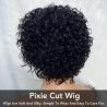 Pixie Cut Human Hair Wigs For Black Women Afro Rose Curly Funmi Glueless Wigs with Bangs Short Bouncy Curly Bob Wig With Bangs H