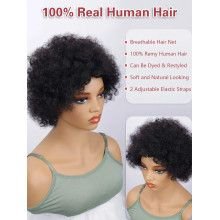 Hairporium Afro Kinky Curly Pixie Cut Human Hair Wig – Natural Looking Fluffy Short Wig for Women Hairporium 5 - Hairporium 