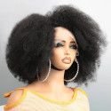 Hairporium Afro Kinky Curly Transparent Lace Front Wig – Brazilian Remy Human Hair Short Bob Wig