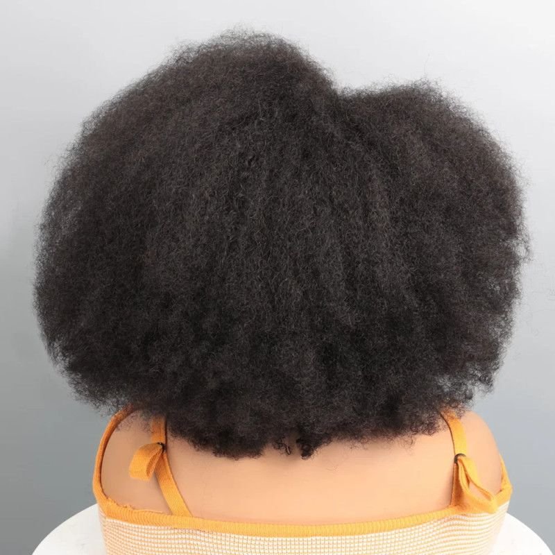 Hairporium Afro Kinky Curly Transparent Lace Front Wig – Brazilian Remy Human Hair Short Bob Wig Hairporium 1 - Hairporium 