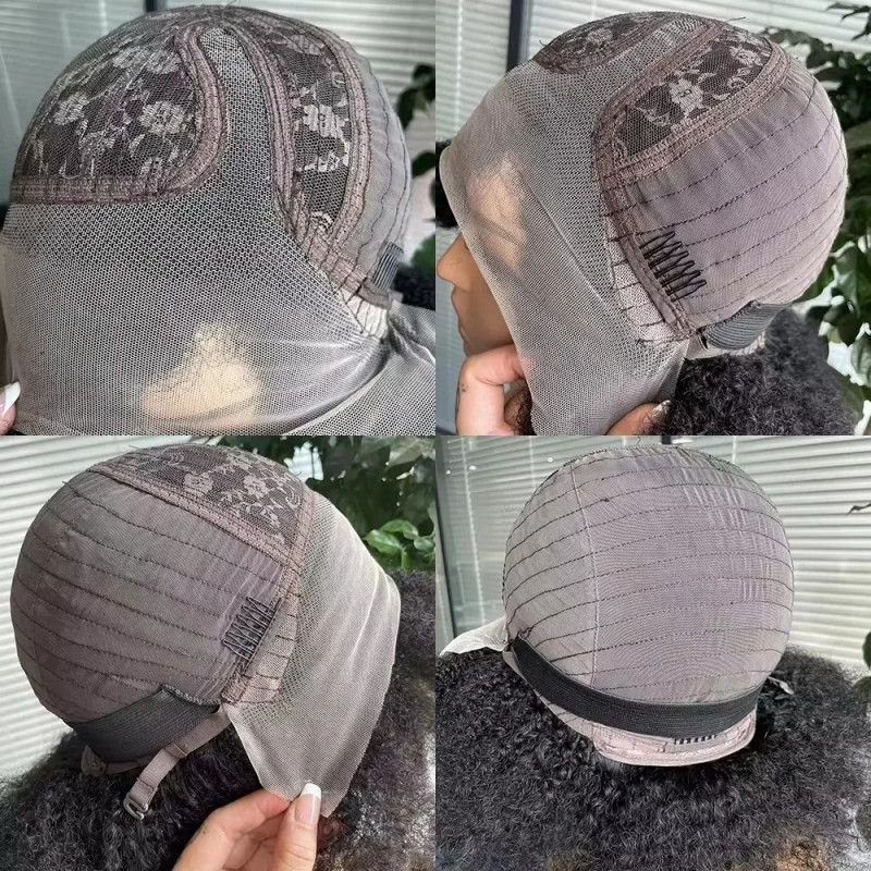 Hairporium Afro Kinky Curly Transparent Lace Front Wig – Brazilian Remy Human Hair Short Bob Wig Hairporium 1 - Hairporium 