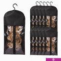 10pcs Long Extensions Wig Storage Bag with Hanger – Premium Hair Extension Storage Bag with Wig Hanger for Home Salon Organiser