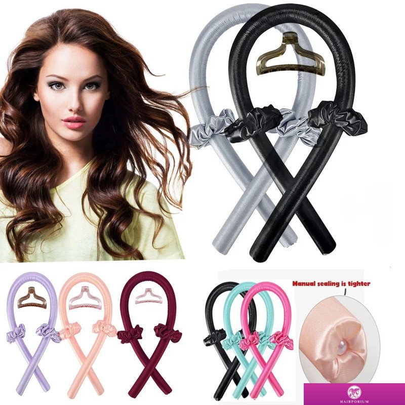 Hairporium Heatless Curling Rod Headband – Silk Ribbon Hair Rollers for Overnight Lazy Curls Hairporium 1 - Hairporium Hairporium Heatless Curling Rod Headband – Silk Ribbon Hair Rollers for Overnight Lazy Curls Hairporium 1 - Hairporium