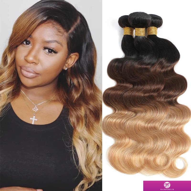 Hairporium Body Wave Bundles – Brazilian 1b/27 Ombre Colored Virgin Hair Extensions Hairporium Body Wave Bundles – Brazilian 1b/27 Ombre Colored Virgin Hair Extensions