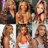 Hairporium 30-32 Inch Highlight Body Wave Bundles - 100% Remy Human Hair, P4/27 Honey Brown Brazilian Hair Extensions Hairporium