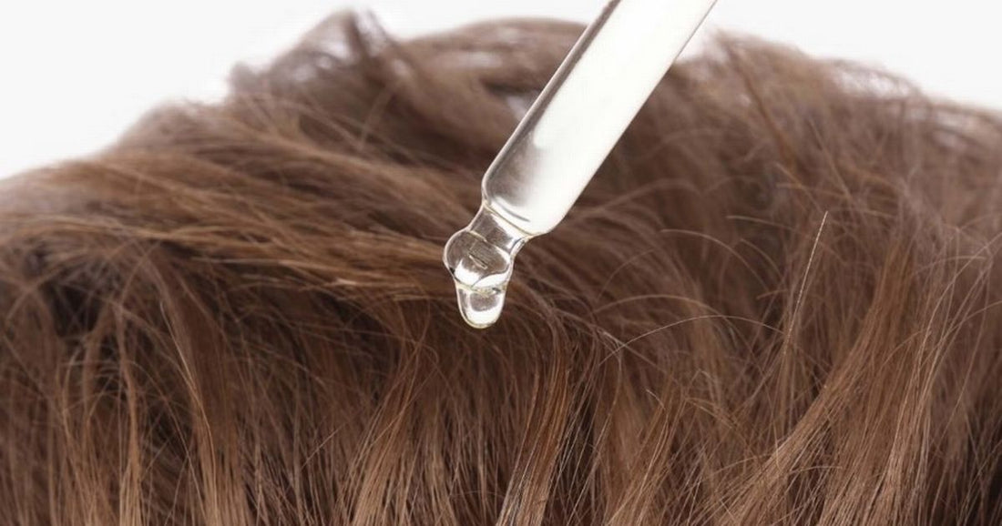 Screenshot showing a hair thickening serum mentioned in a UK news article