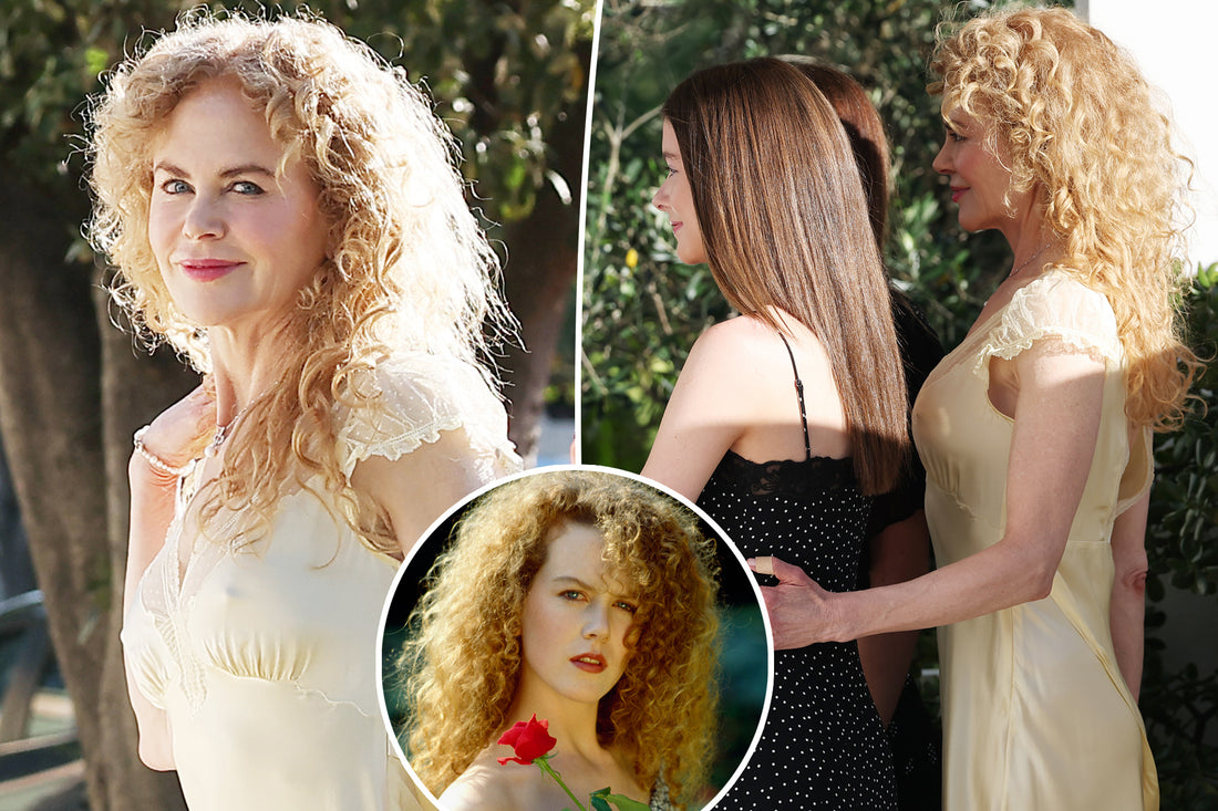 Nicole Kidman wearing her hair in defined natural-looking curls