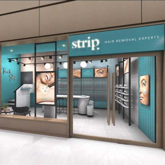 Exterior view of Strip Hair Removal Experts salon at Broadgate Central, London