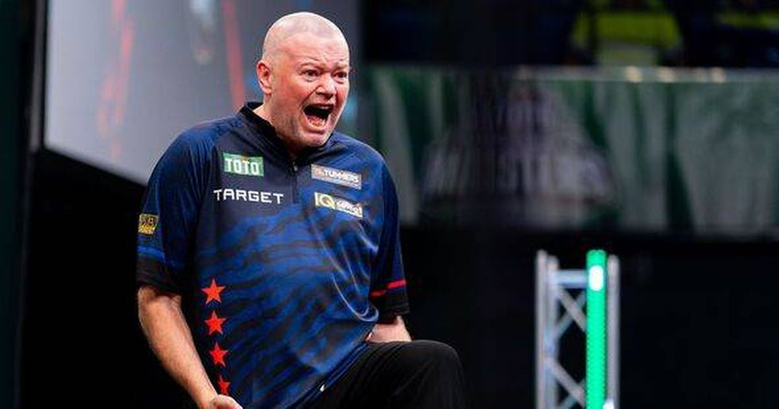 Raymond van Barneveld at a darts event showing his distinctive hairstyle
