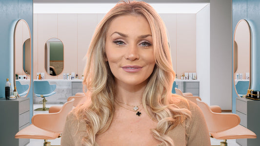 Courtney Stodden posing in a bikini while debuting a new hair colour