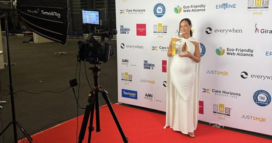 Lucie Macleod, founder of Hair Syrup, at an awards ceremony