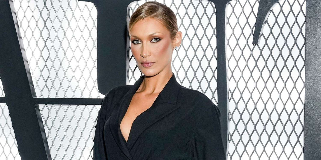 Bella Hadid pictured in a rare snap that drew attention to long blonde hair