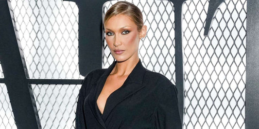 Bella Hadid pictured in a rare snap that drew attention to long blonde hair