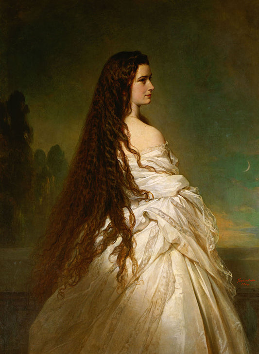 Franz Xaver Winterhalter portrait of Empress Elisabeth of Austria with loose, flowing hair