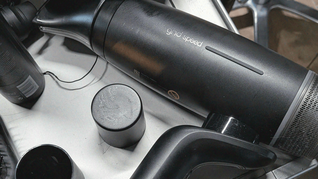 GHD Speed hair dryer shown against a clean studio background