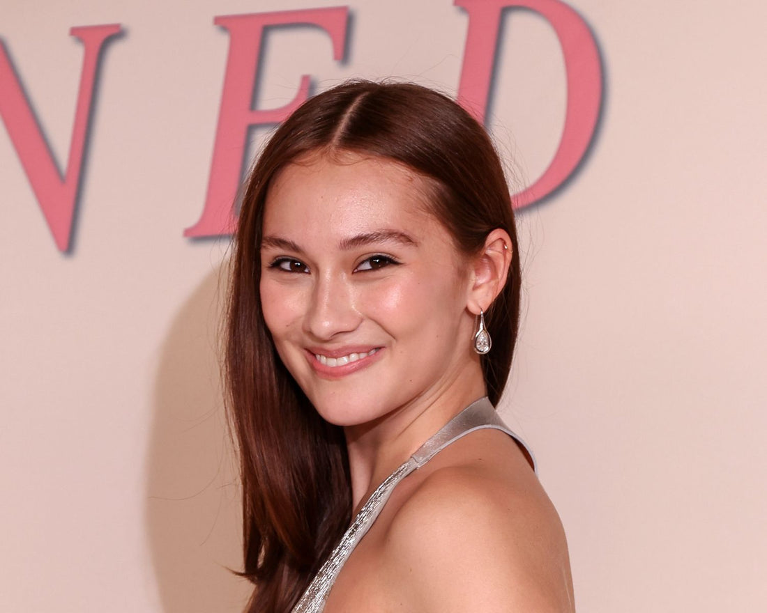 Lola Tung photographed in NYC showing her new dark chocolate brown hair colour