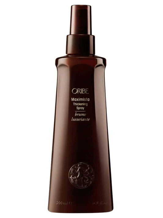 Volumising hair thickening spray pictured for side-part styling