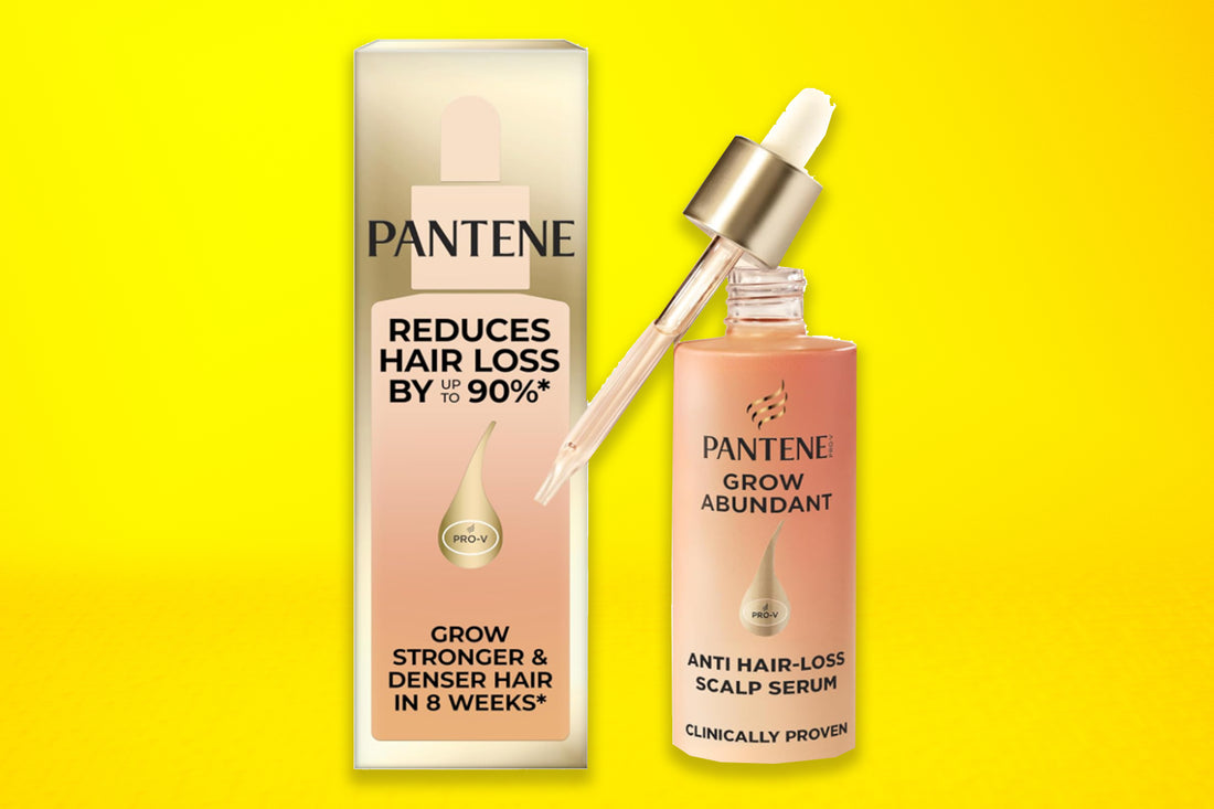 Pantene scalp serum bottle shown in a deal-style shopping graphic