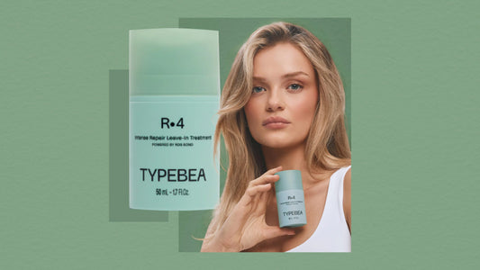 Woman with glossy blonde hair showcasing results of bond-repair treatment