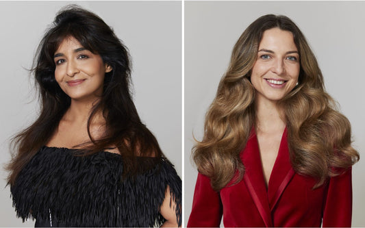 Model with full, voluminous big hair styled with height at the roots