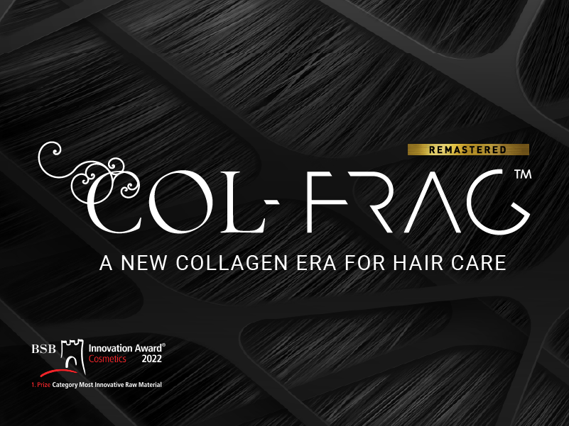 Concept image illustrating biomimetic collagen technology in modern hair care