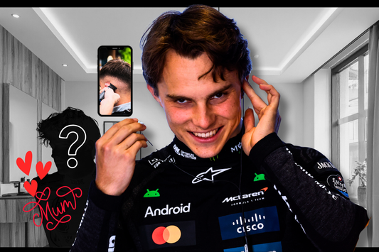 Oscar Piastri in the F1 paddock during an interview