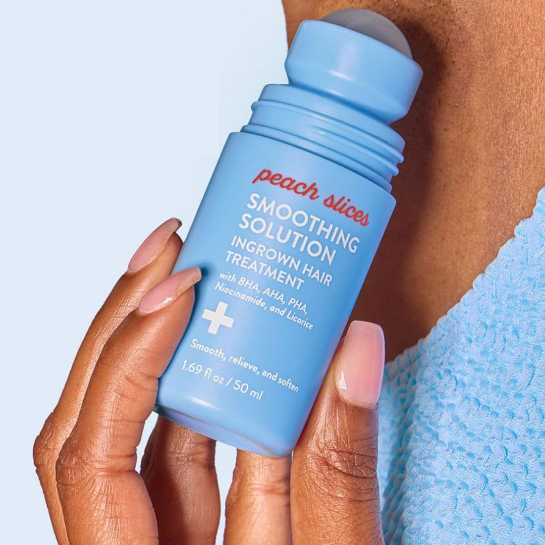 Close-up of smooth skin with beauty editorial lighting