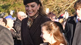 Princess Charlotte with Princess Kate on Christmas Day outdoors