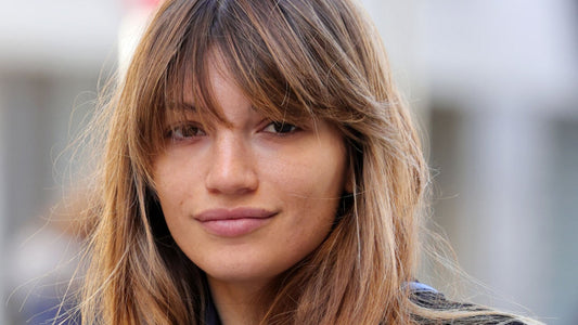 Close-up of a shaggy, textured fringe with wispy, broken-up ends
