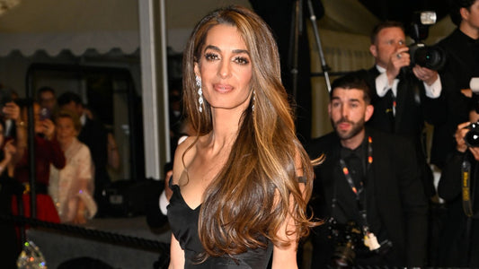 Close-up of glossy brunette hair representing glass-like shine