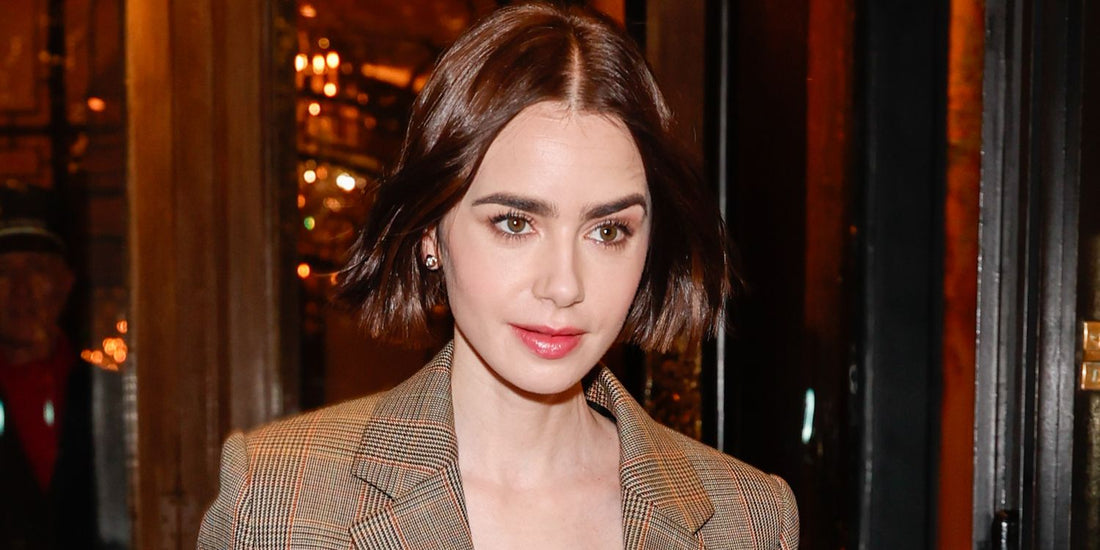 Lily Collins pictured in a family moment shared for her daughter’s first birthday
