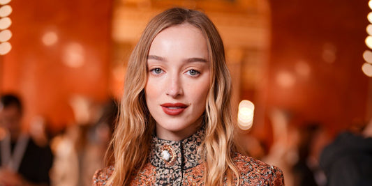 Phoebe Dynevor with a blunt mid-length bob, soft waves and side part