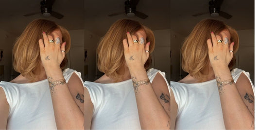 Woman touching her scalp to illustrate winter scalp-care concerns