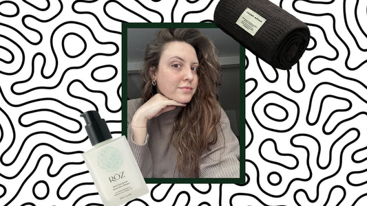 Woman with softly waved fine hair air-dried for natural volume