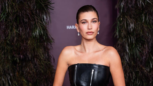 Hailey Bieber-inspired modern French twist updo, glossy finish