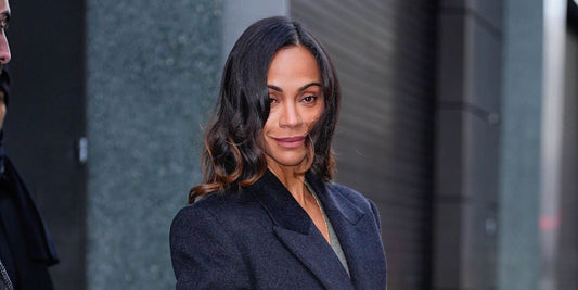 Zoe Saldaña debuting a short ombré hairstyle in Paris travel photos
