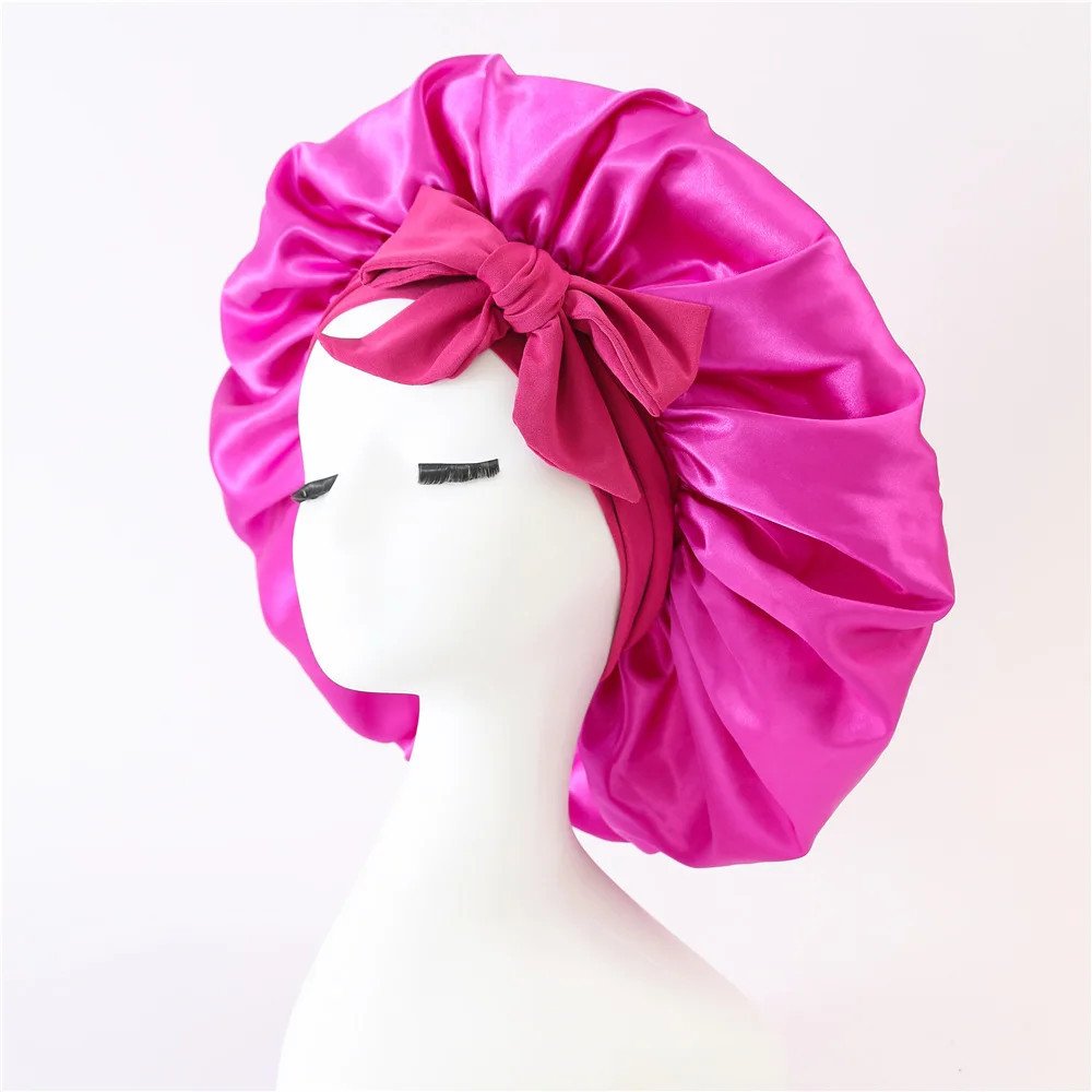 Hairporium Satin Bonnet Sleep Cap – Luxury Satin Night Cap for Hair Protection & Overnight Moisture Retention