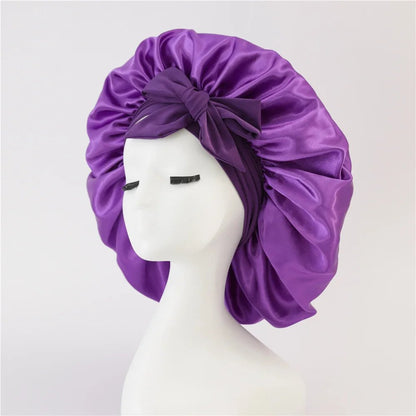 Hairporium Satin Bonnet Sleep Cap – Luxury Satin Night Cap for Hair Protection & Overnight Moisture Retention