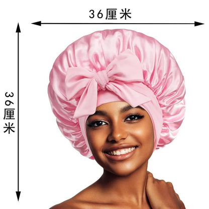 Hairporium Satin Bonnet Sleep Cap – Luxury Satin Night Cap for Hair Protection & Overnight Moisture Retention