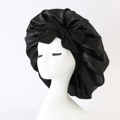 Hairporium Satin Bonnet Sleep Cap – Luxury Satin Night Cap for Hair Protection & Overnight Moisture Retention