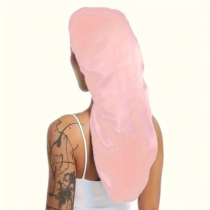 Hairporium Silky Long Bonnet – Solid Colour Night Cap for Women’s Overnight Hair Care & Protection