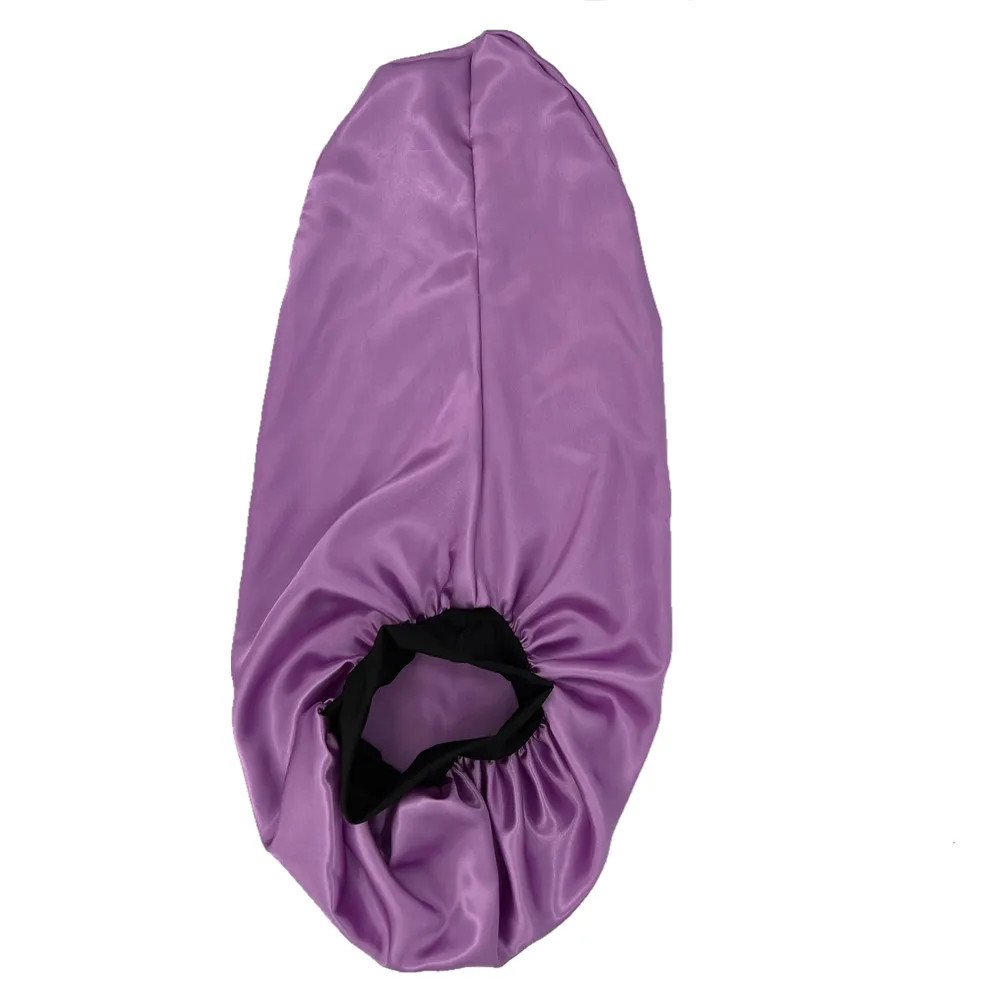 Hairporium Silky Long Bonnet – Solid Colour Night Cap for Women’s Overnight Hair Care & Protection